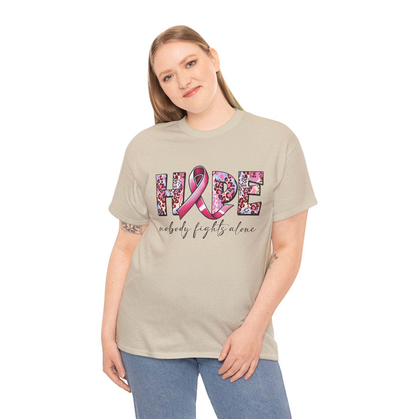 Hope & Support Unisex Tee - Nobody Fights Alone