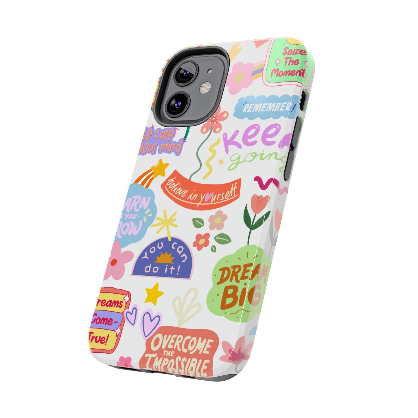 Inspirational, Motivational Phone Case, Cute Floral, Confidence Case, Gift for Her, Positive Vibes