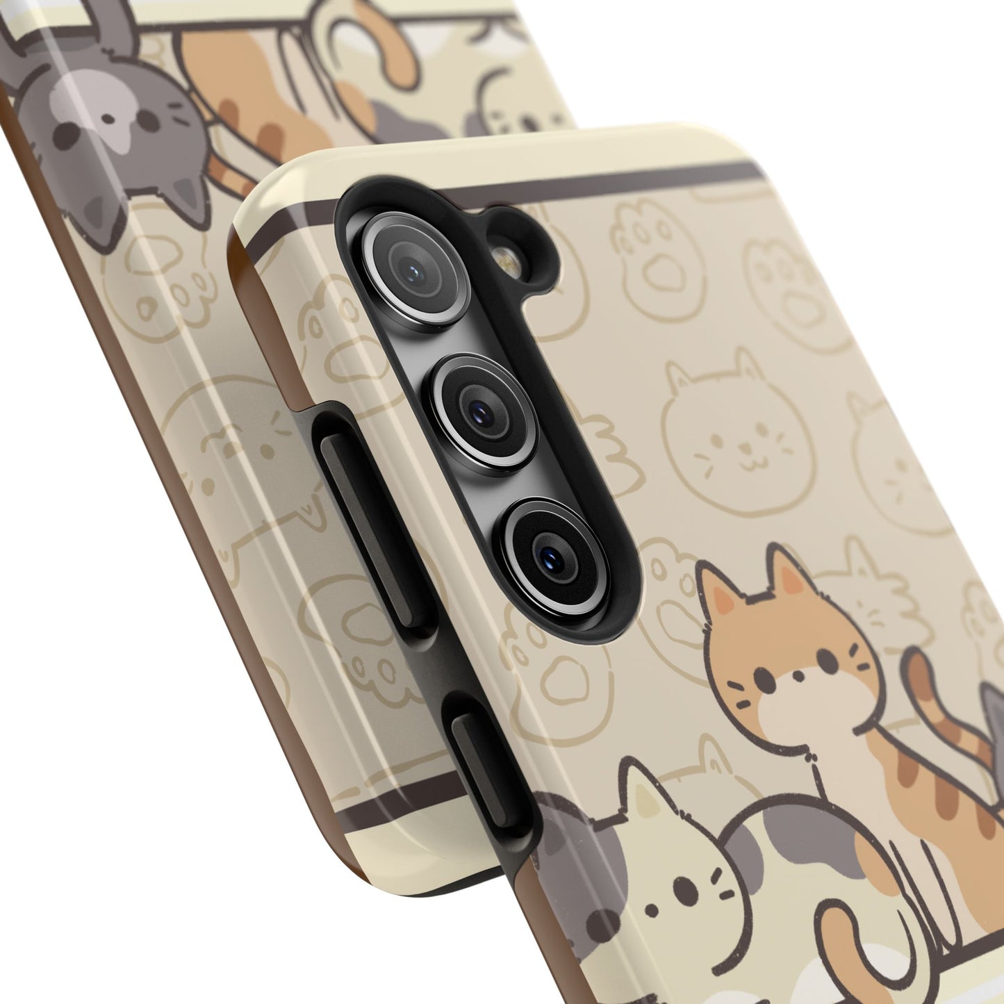 Cute Cat Tough Phone Case - Don’t Touch My Phone!