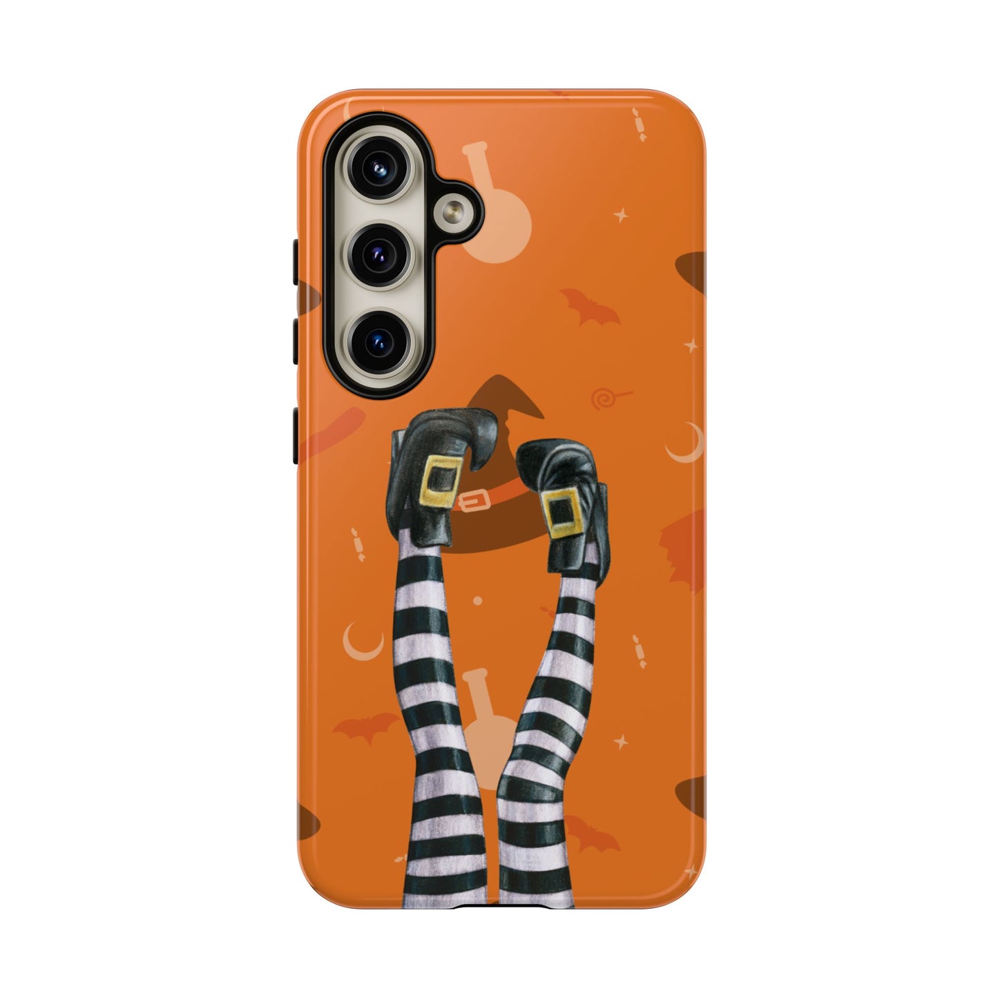 Halloween Phone Case, Spooky Design, Witch Legs for Samsung