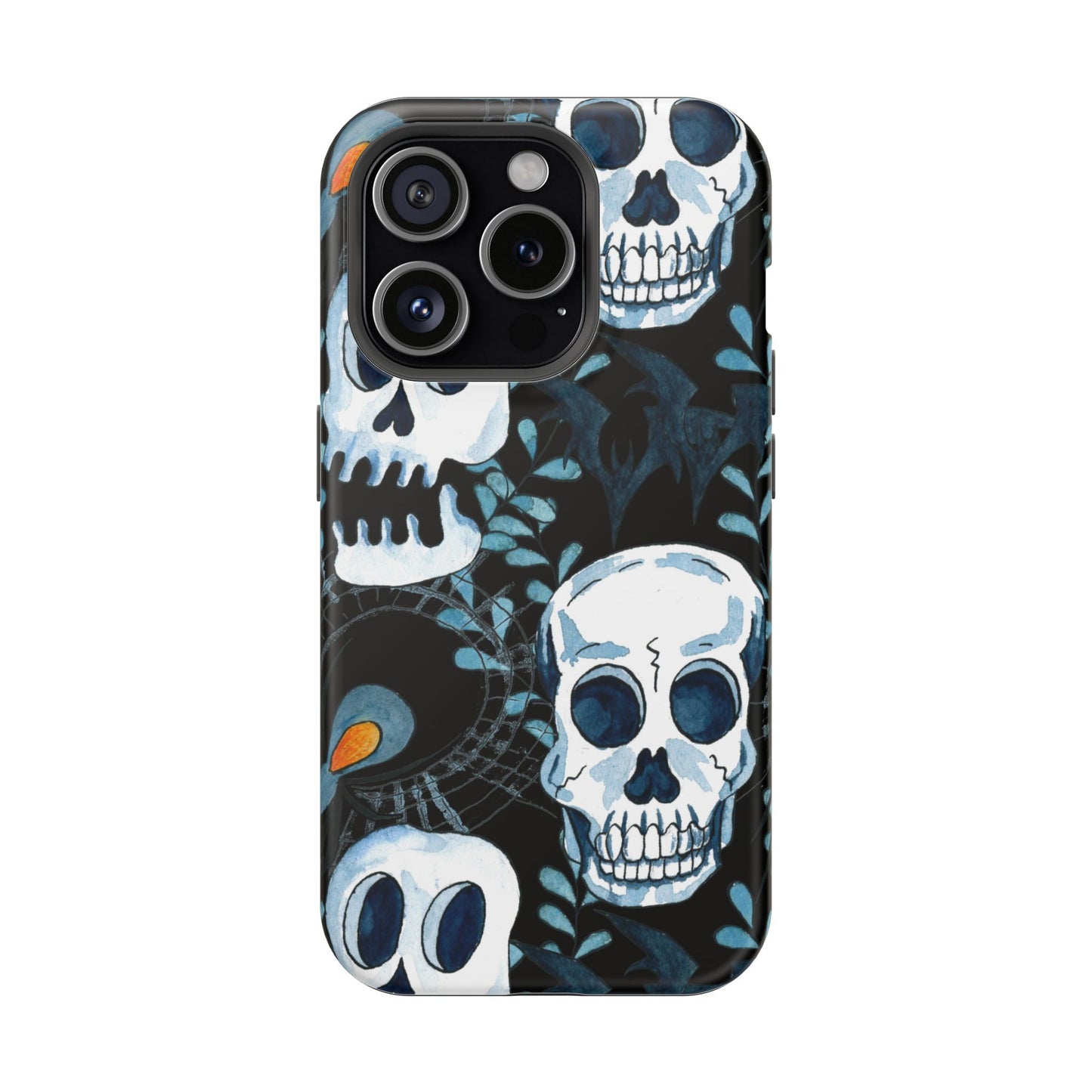 Phone Case - Skull Magnetic Impact-Resistant Case - Halloween - FREE Shipping for Iphone