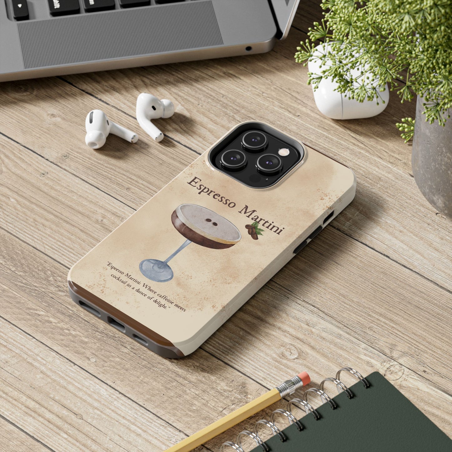 Espresso Martini Tough Phone Cases | Stylish Drink Design | Unique Gift for Cocktail Lovers | Perfect for Any Occasion