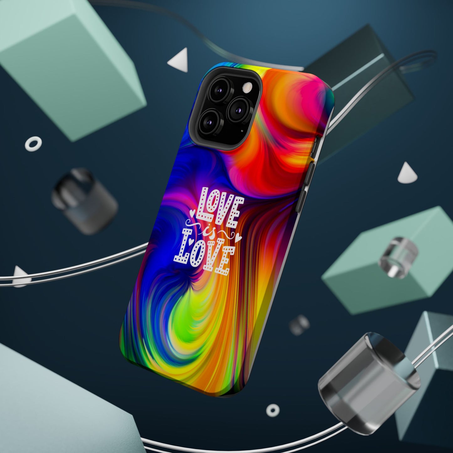 LOVE IS LOVE Colorful Love, Pride Tough Phone Case
