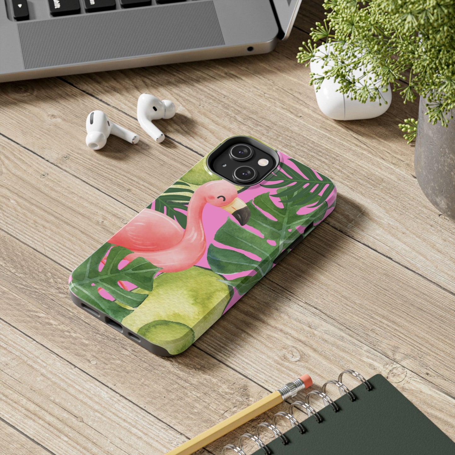 Tropical Flamingo, Cute, Summer Vibes Tough Phone Case