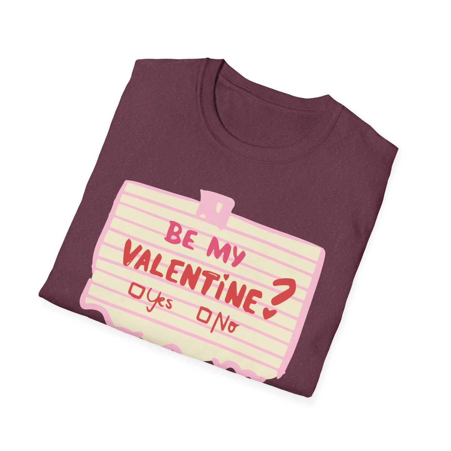 Couples Heart Graphic Unisex Softstyle T-Shirt - 'Yes or No' Design