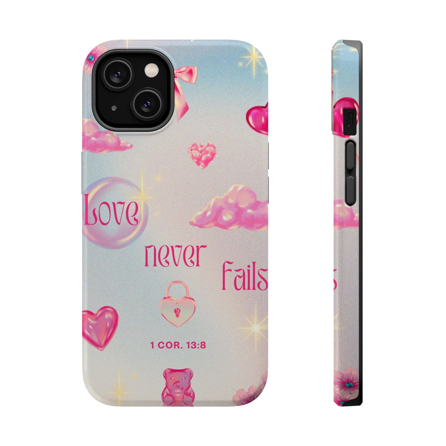 Love Never Fails Bible Verse Tough MAGNETIC Phone Case
