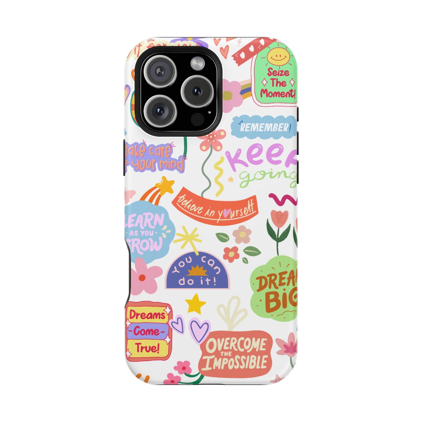 Inspirational, Motivational Phone Case, Cute Floral, Confidence Case, Gift for Her, Positive Vibes