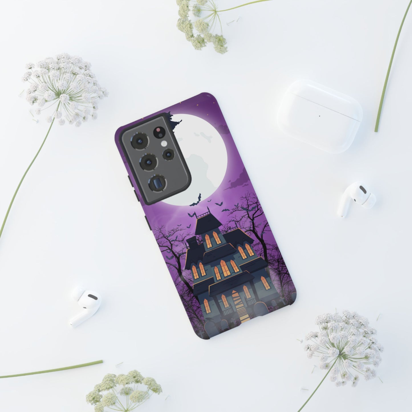 Halloween Haunted, Spooky House, Witchy Vibe Phone Case for Samsung