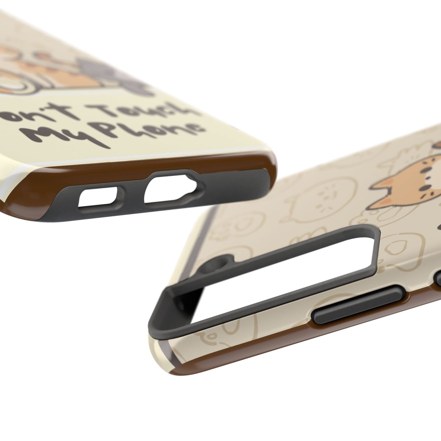 Cute Cat Tough Phone Case - Don’t Touch My Phone!