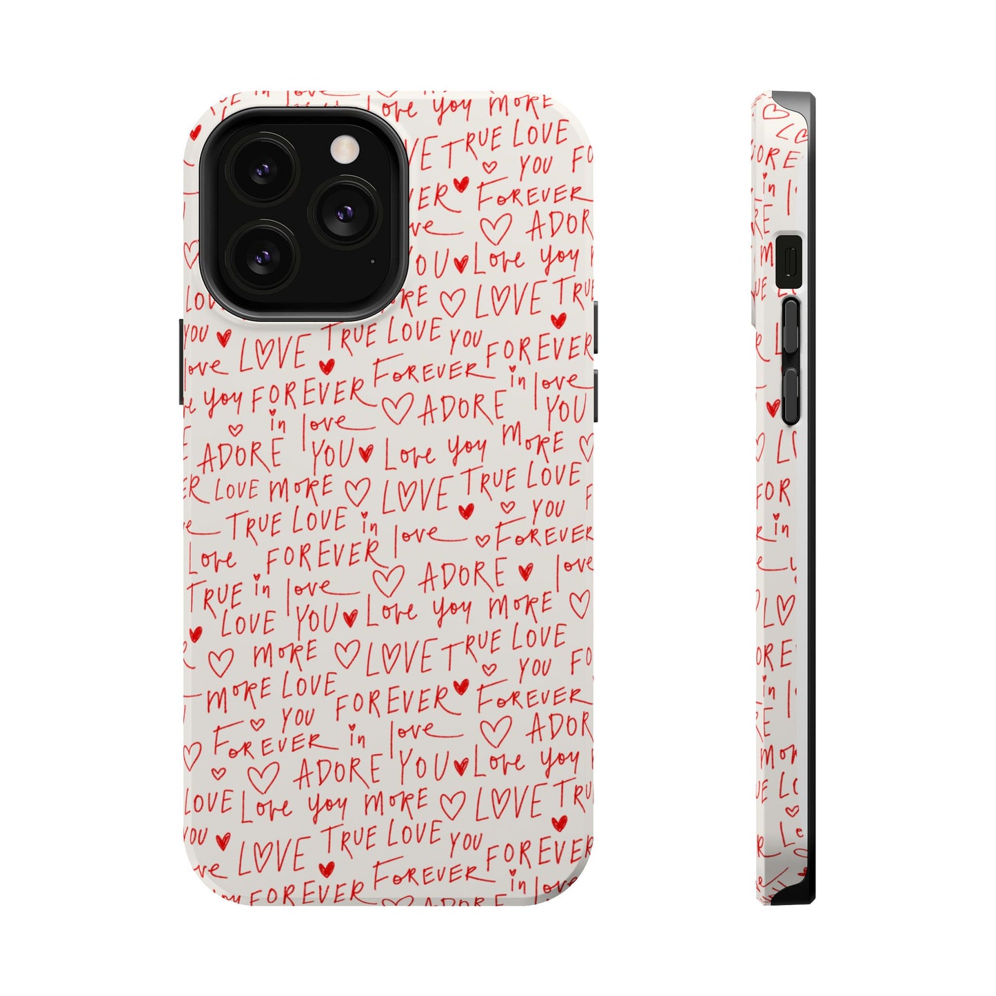 Love Hearts MAGNETIC Tough Case for iPhone, Cute Heart Design, Adore You Case, True Love Protection