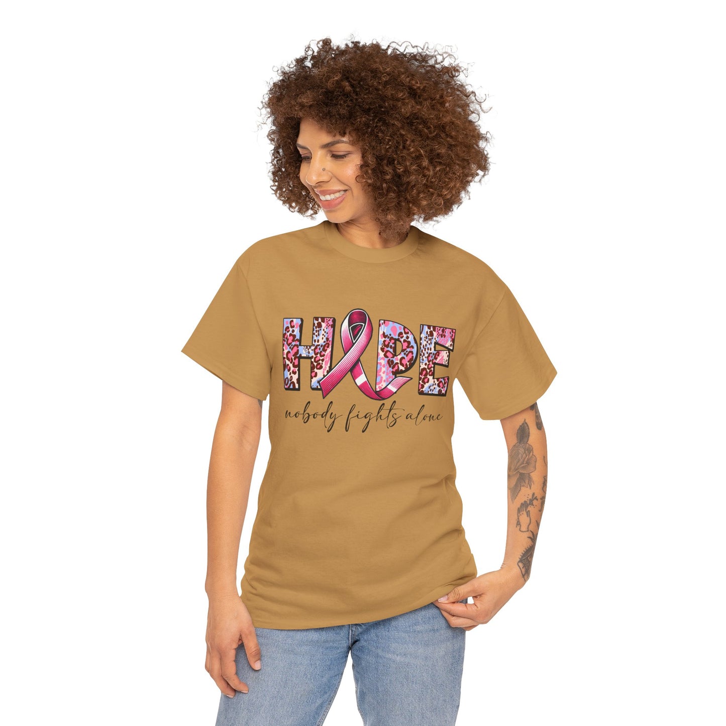 Hope & Support Unisex Tee - Nobody Fights Alone