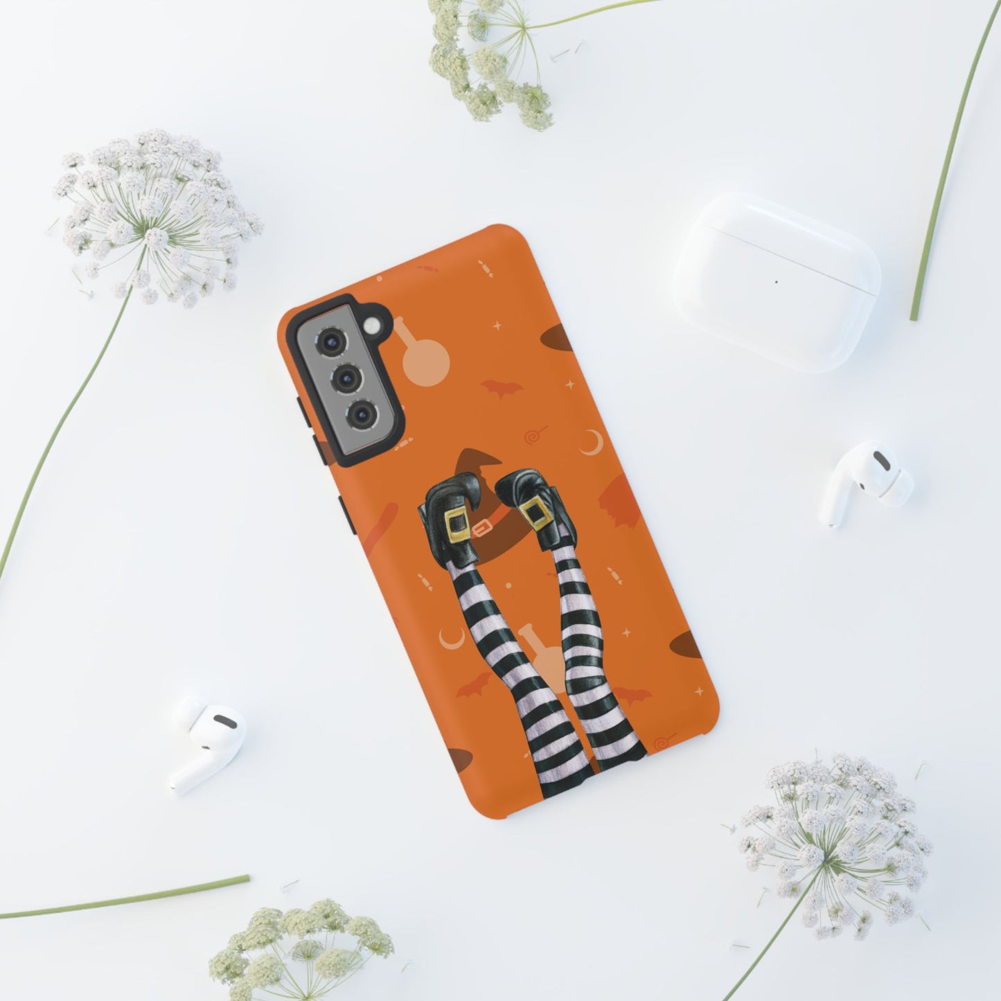 Halloween Phone Case, Spooky Design, Witch Legs for Samsung