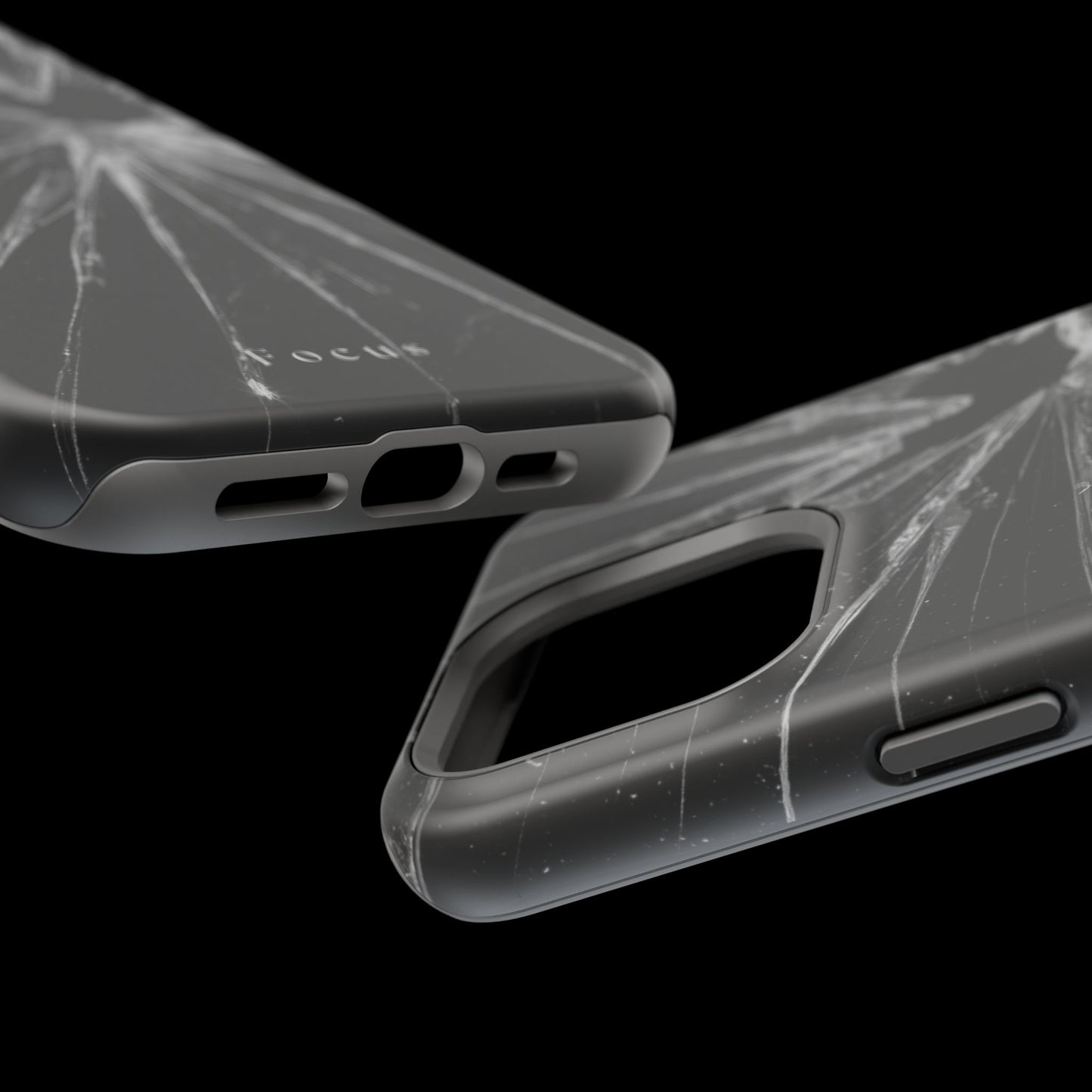 Durable Magnetic FOCUS Broken Glass Stylish Tough Case