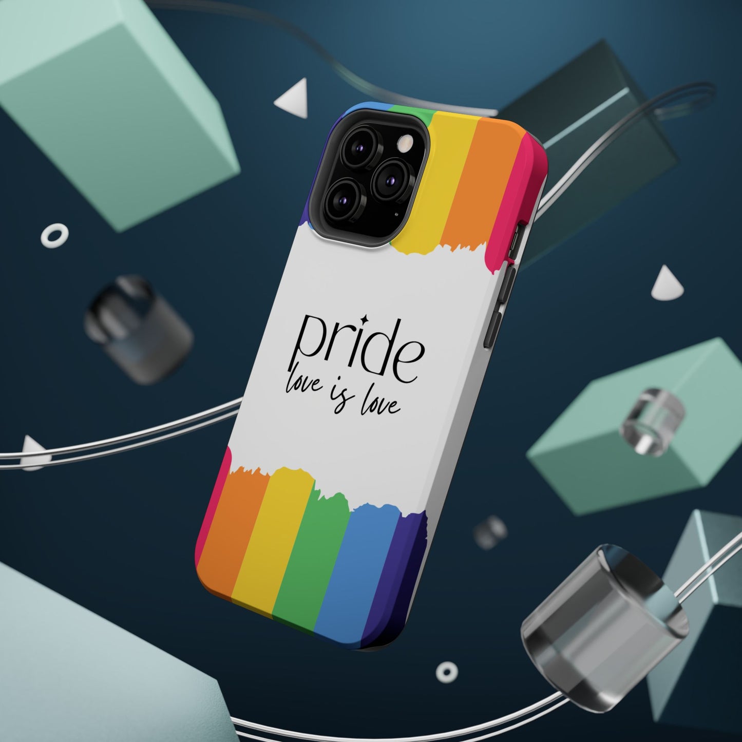 Pride - Love is Love, LGBTQ+, Rainbow Tough Phone Case