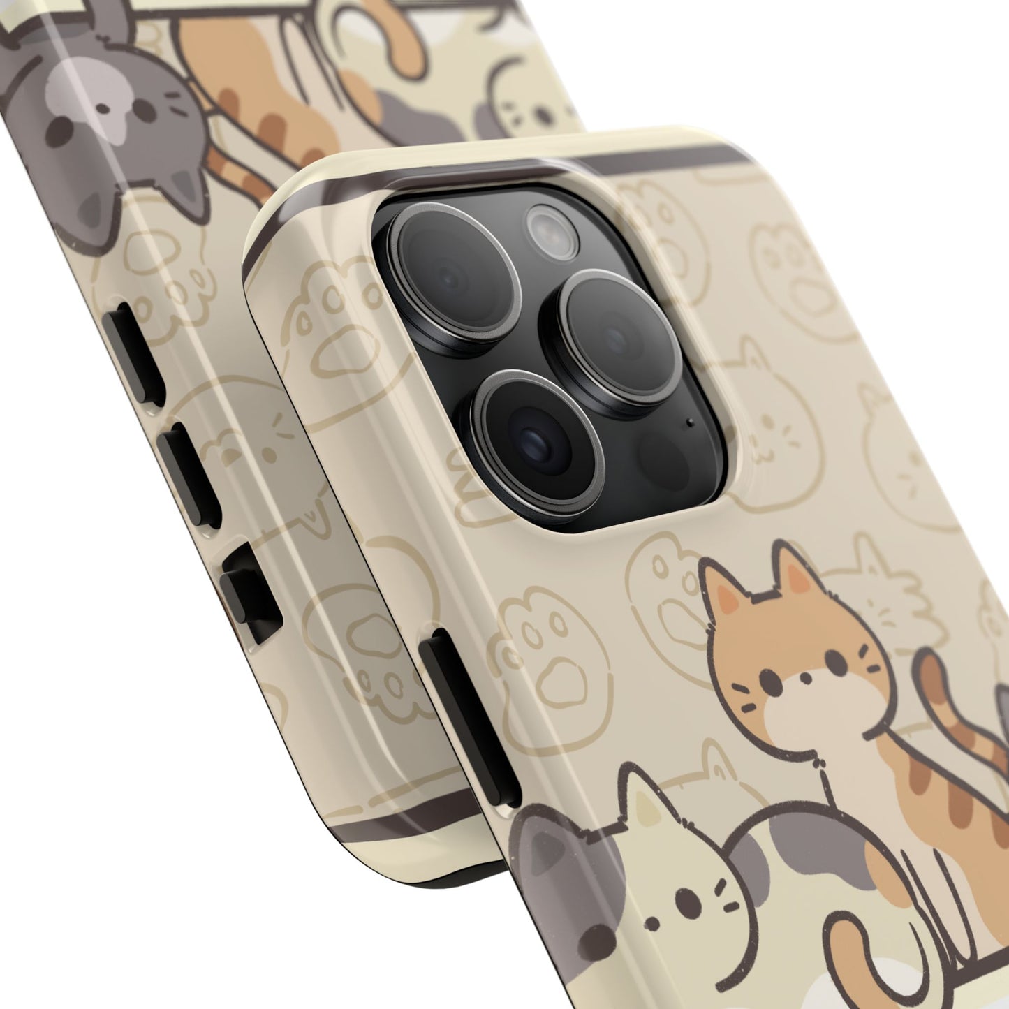 Cute Cat Tough Phone Case - Don’t Touch My Phone!