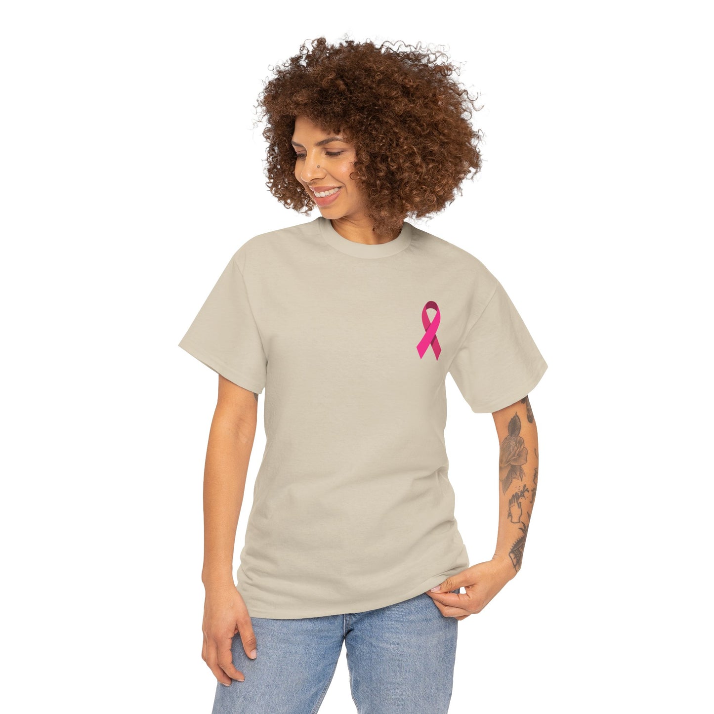 Breast Cancer Awareness Tee - "Cheer for the cure" Unisex Cotton Shirt