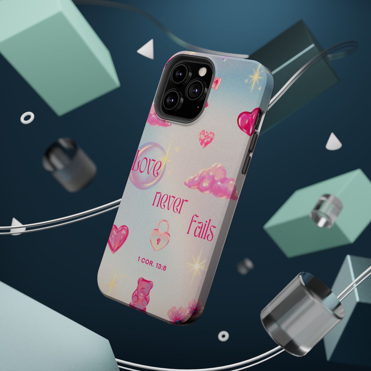Love Never Fails Bible Verse Tough MAGNETIC Phone Case