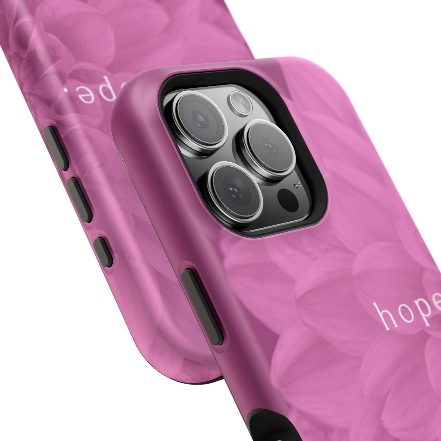 Hopeful, Inspirational Pink Flower Design Phone Case