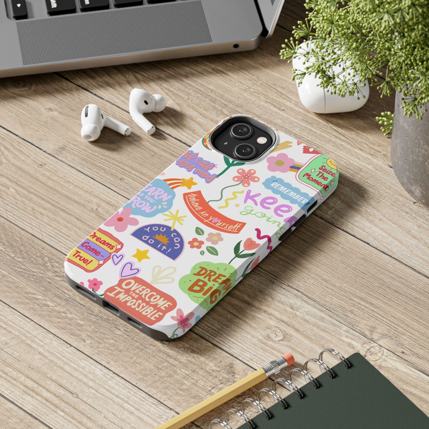 Inspirational, Motivational Phone Case, Cute Floral, Confidence Case, Gift for Her, Positive Vibes