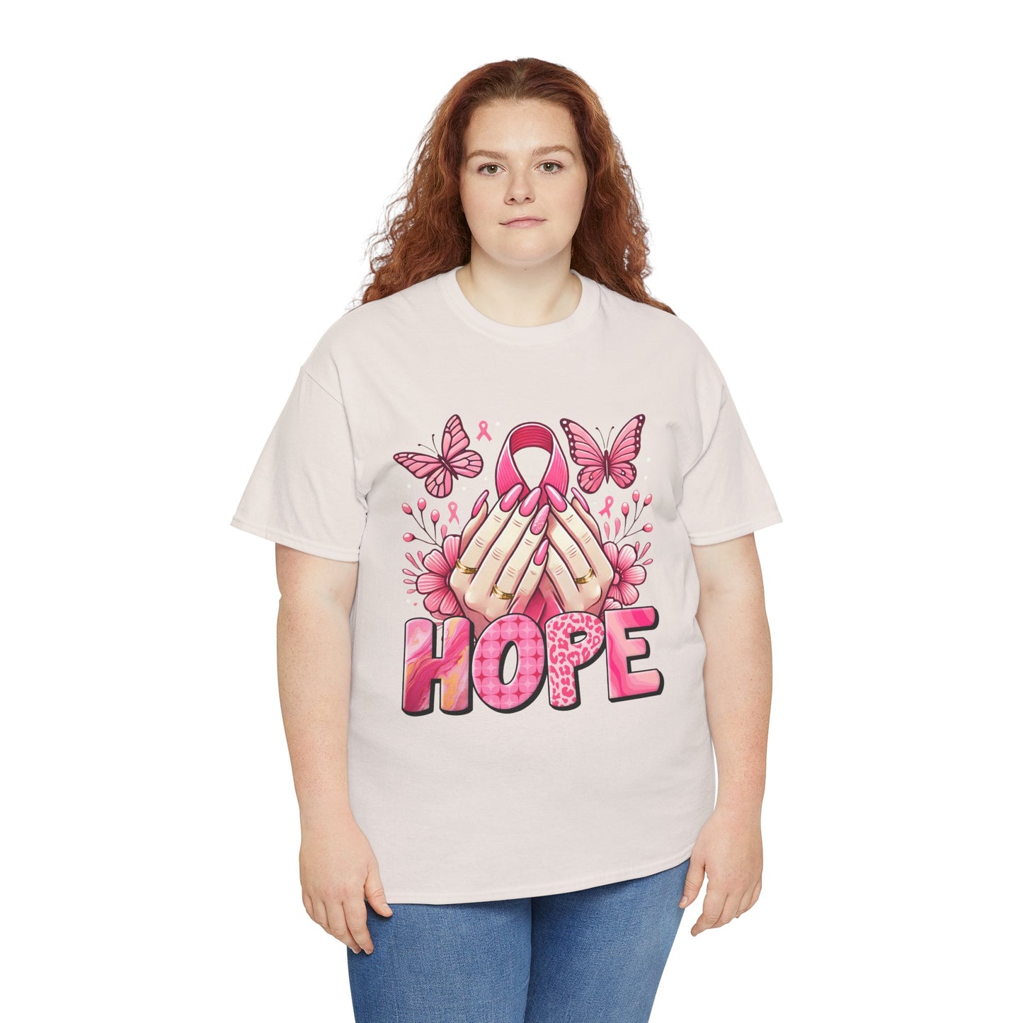 Hopeful Butterflies Unisex Heavy Cotton Tee