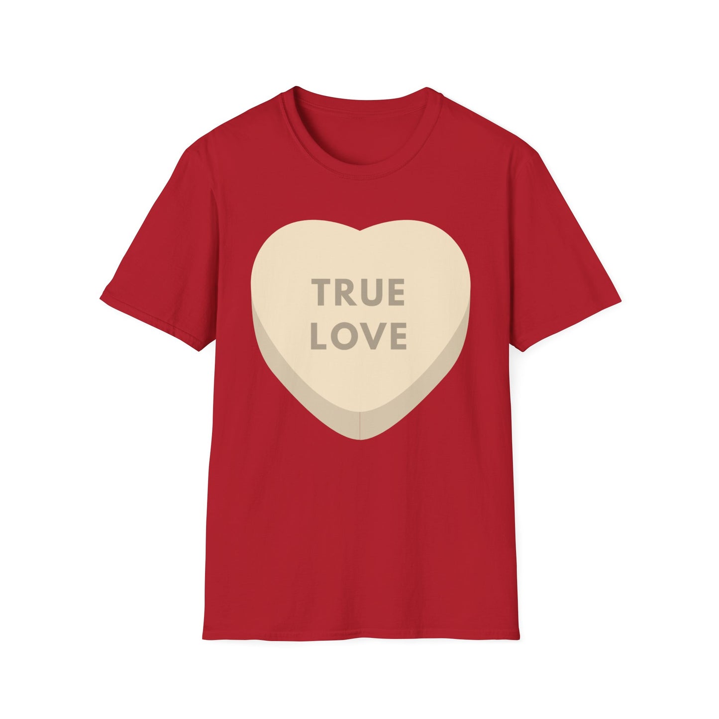 Couples Heart Graphic Unisex Softstyle T-Shirt - 'True Love' Design