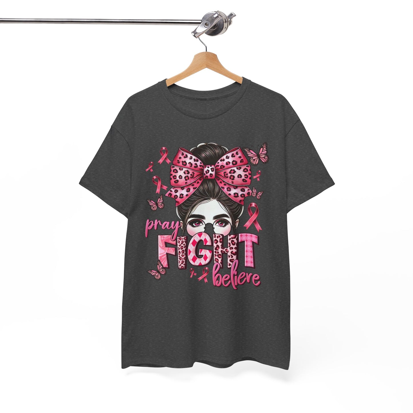 Pray Fight Believe Breast Cancer Awareness Tee