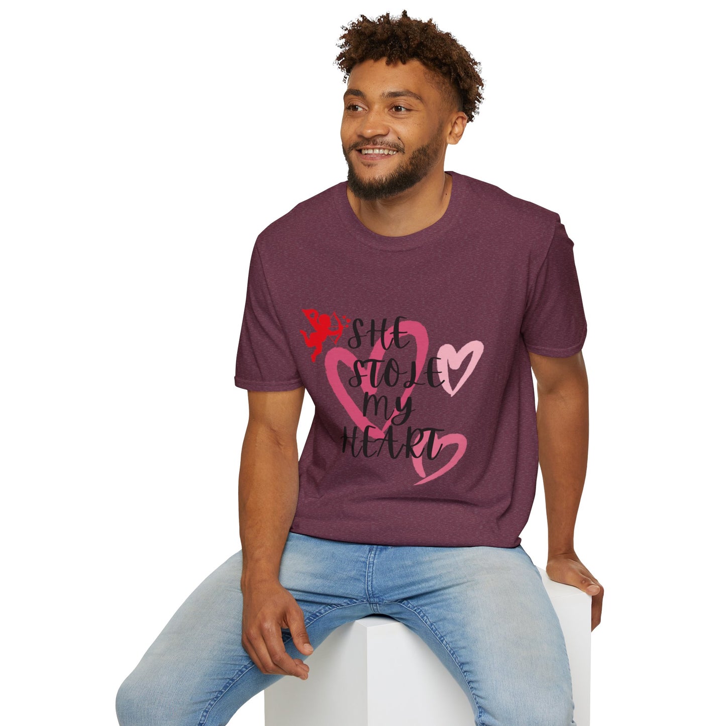 SHe Stole My Heart Unisex T-Shirt - Cute Valentine’s Day Couple Shift