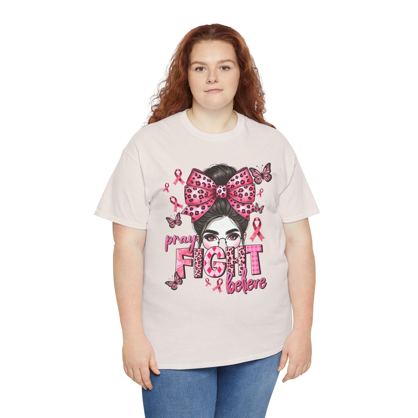 Pray Fight Believe Breast Cancer Awareness Tee