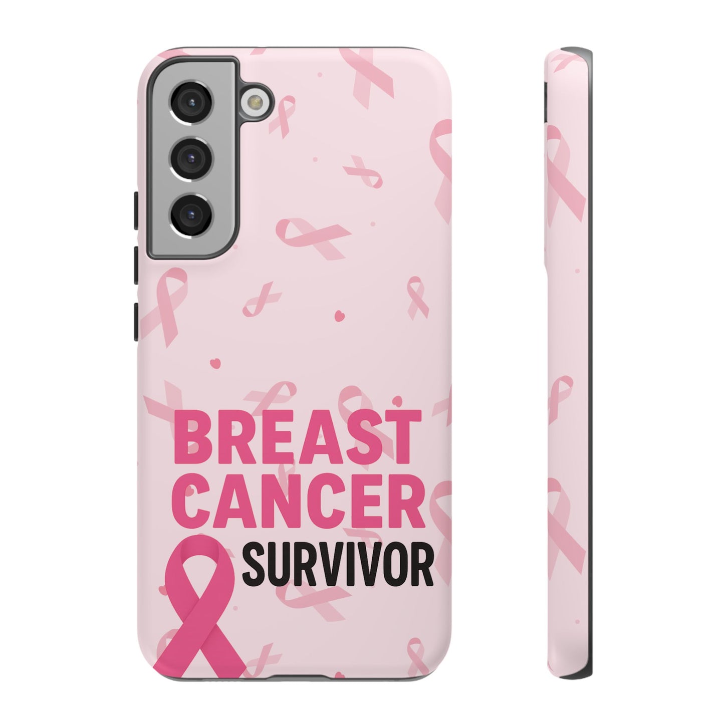 Breast Cancer Survivor Phone Case, Cancer Awareness, Pink Ribbon Design, Tough Cases for Samsung