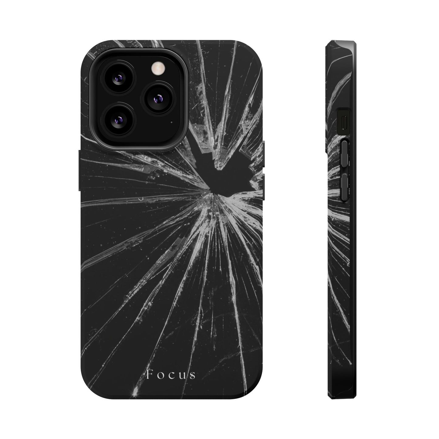 Durable Magnetic FOCUS Broken Glass Stylish Tough Case