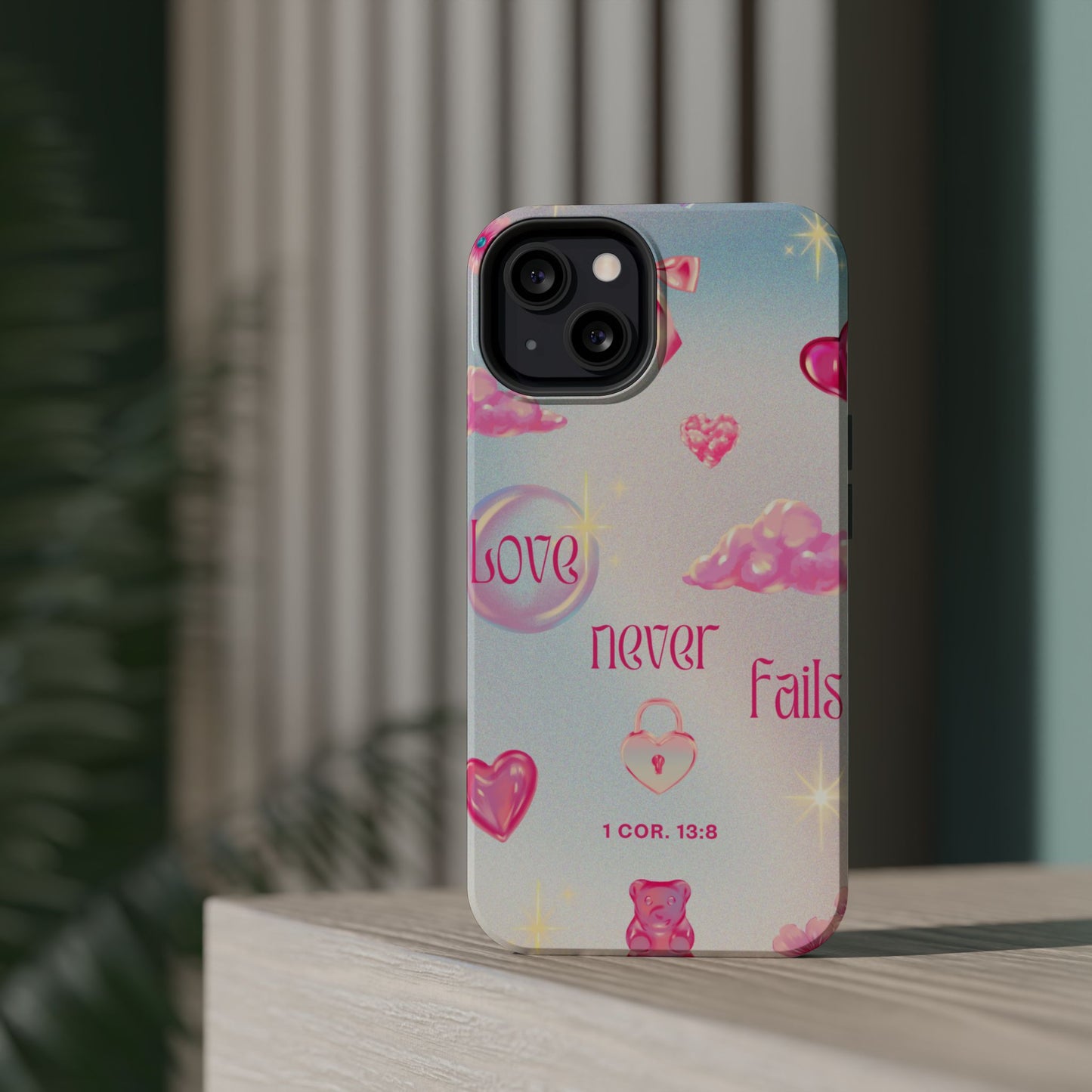 Love Never Fails Bible Verse Tough MAGNETIC Phone Case