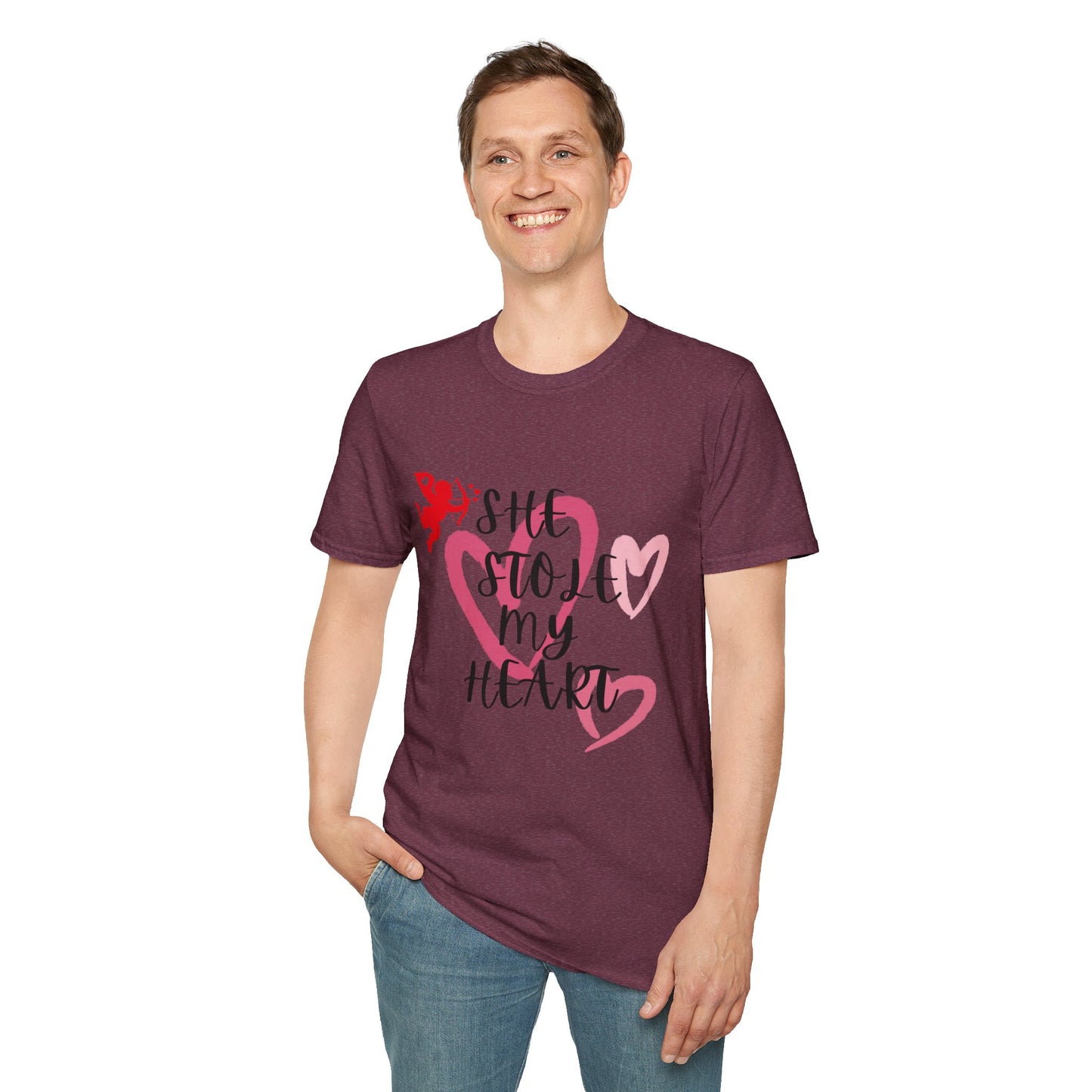 SHe Stole My Heart Unisex T-Shirt - Cute Valentine’s Day Couple Shift