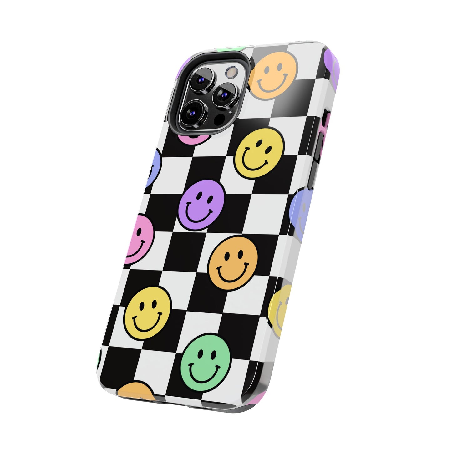 Colorful Smiley Face Phone Case, Durable Phone Cover, Fun Tech Accessories, Great for Gifts, Birthday, Holiday