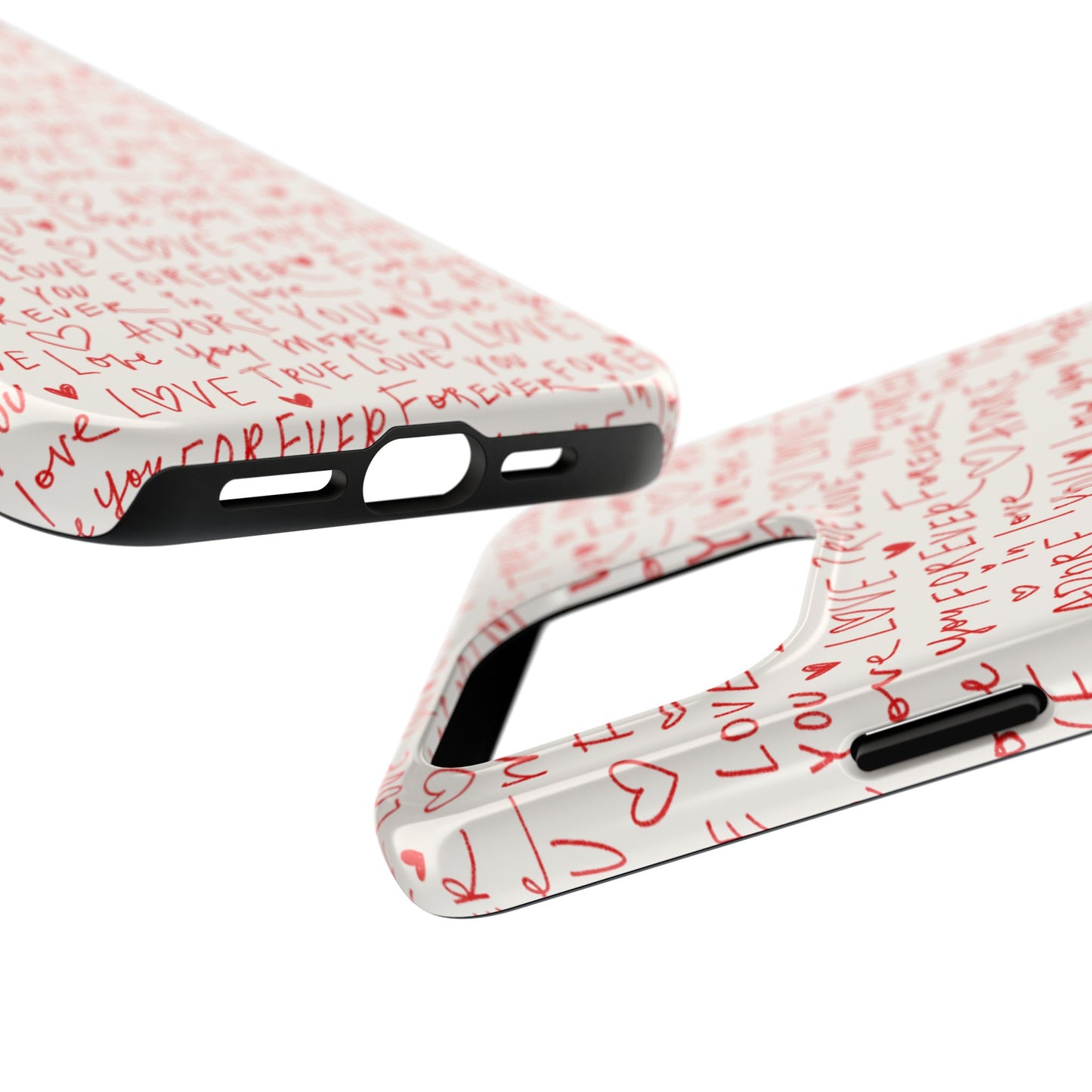 Love Hearts Tough Case for iPhone, Cute Heart Design, Adore You Case, True Love Protection