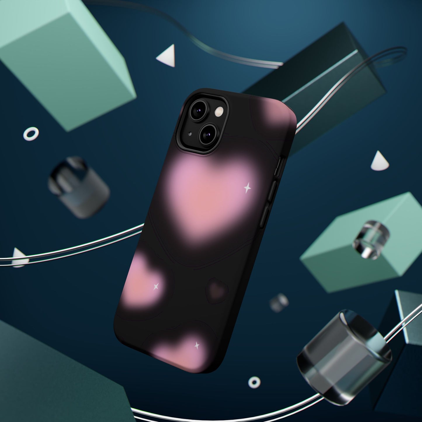 Romantic Pink Heart Pattern MAGNETIC Phone Case