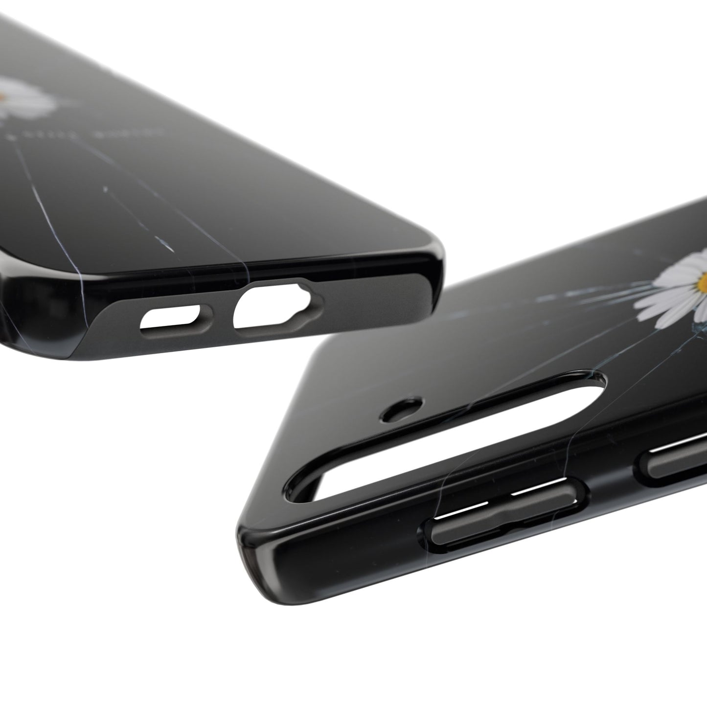 Flawed But Still Worthy Phone Case - Tough Cases, Inspirational Gift, Floral Design, Self-Love