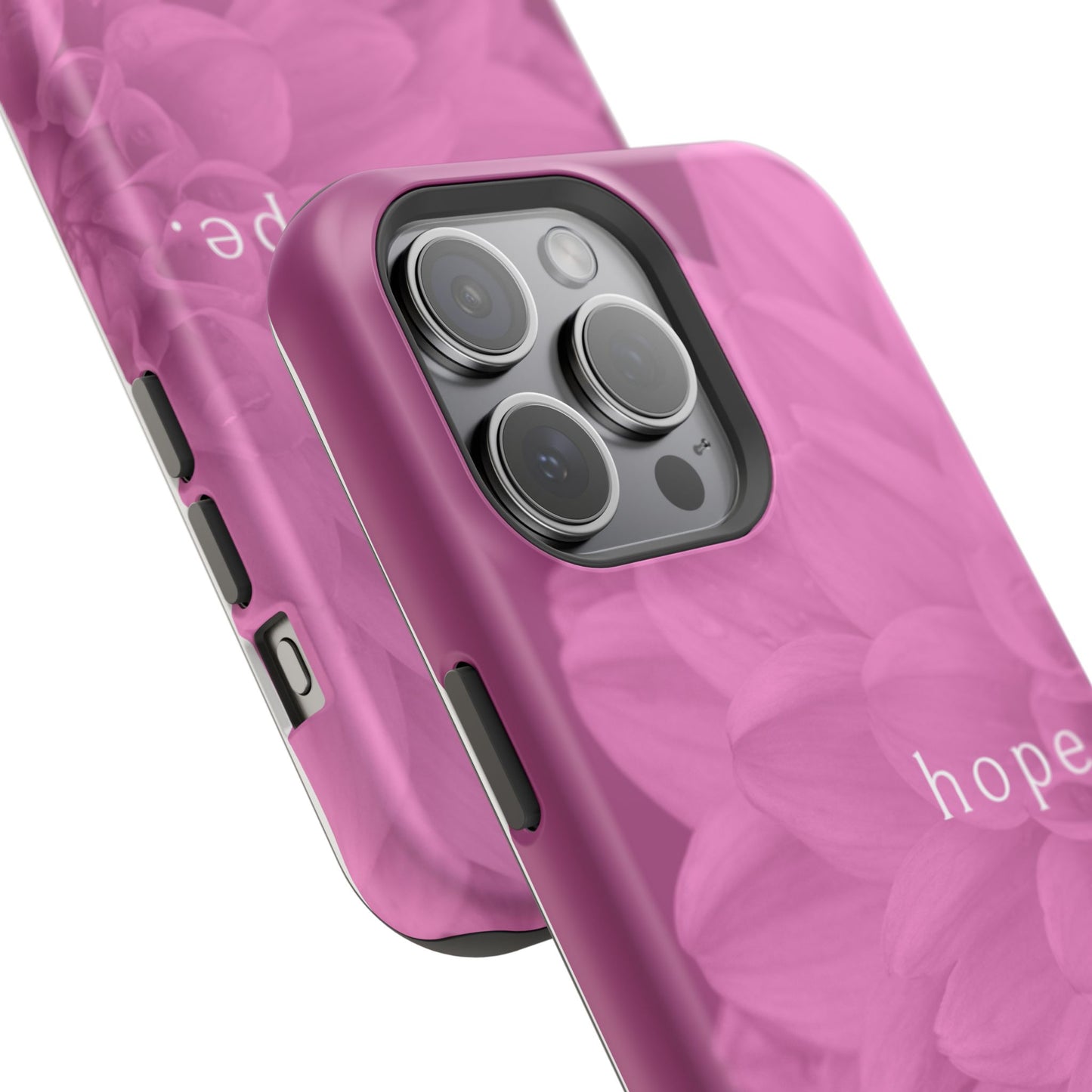 Hopeful, Inspirational Pink Flower Design Phone Case