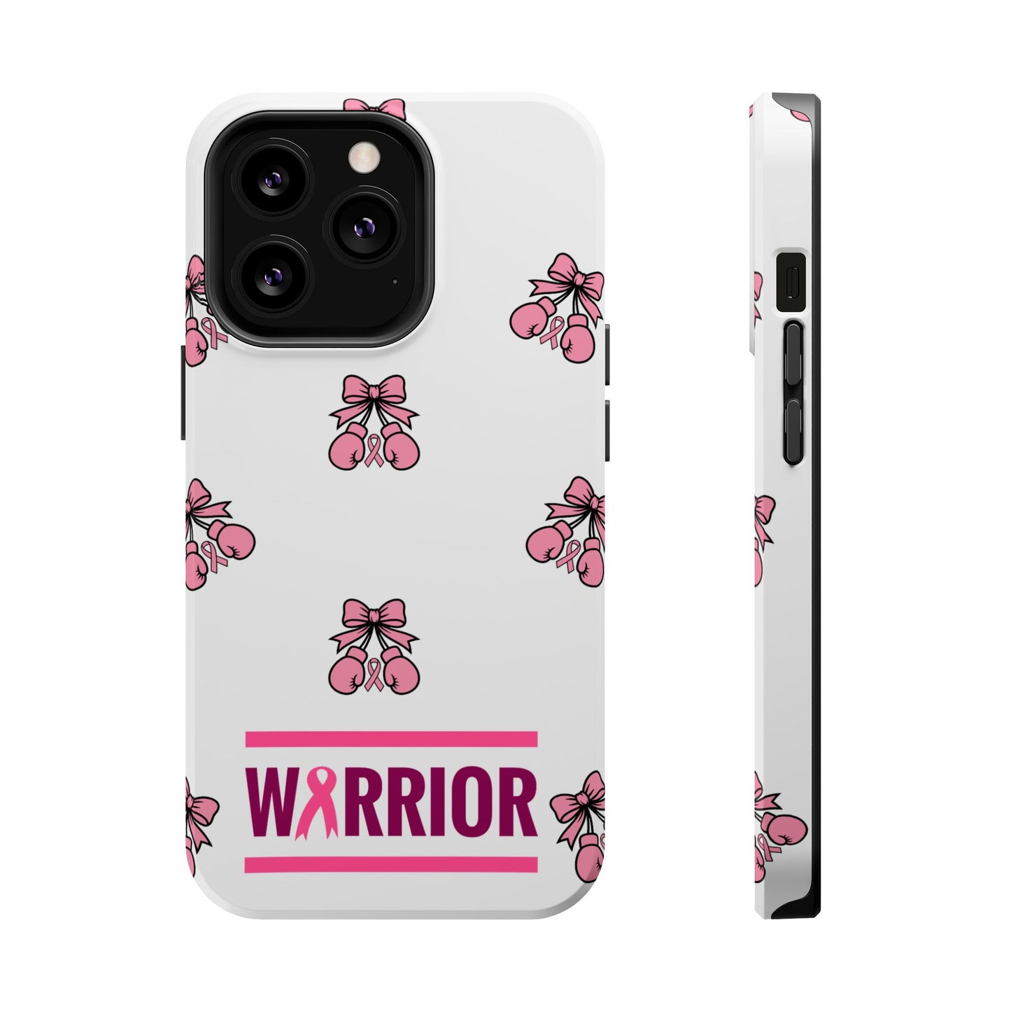 Warrior Bow Pink Magnetic Phone Case, Support Breast Cancer Awareness, Gift for Cancer Fighters for Iphone