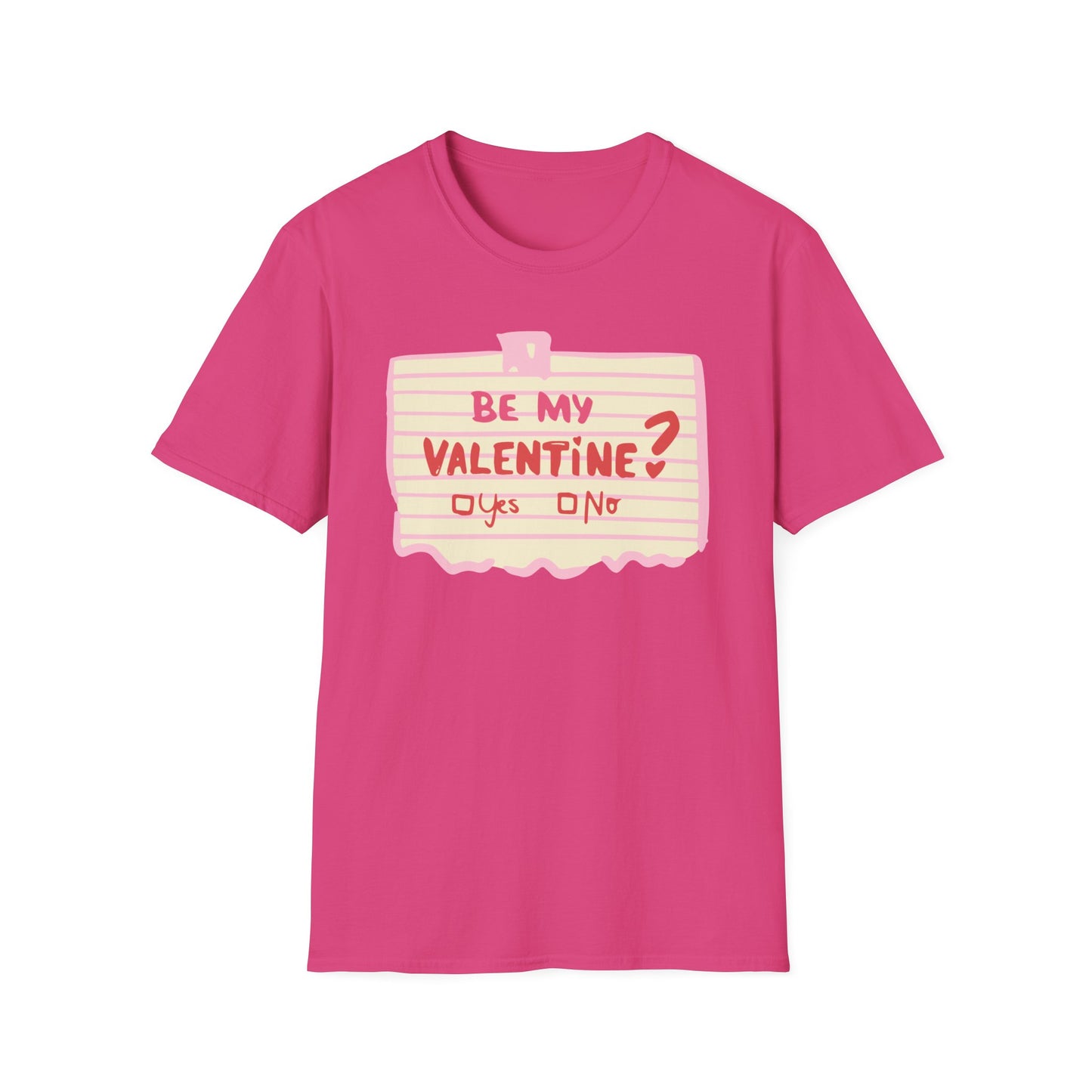 Couples Heart Graphic Unisex Softstyle T-Shirt - 'Yes or No' Design