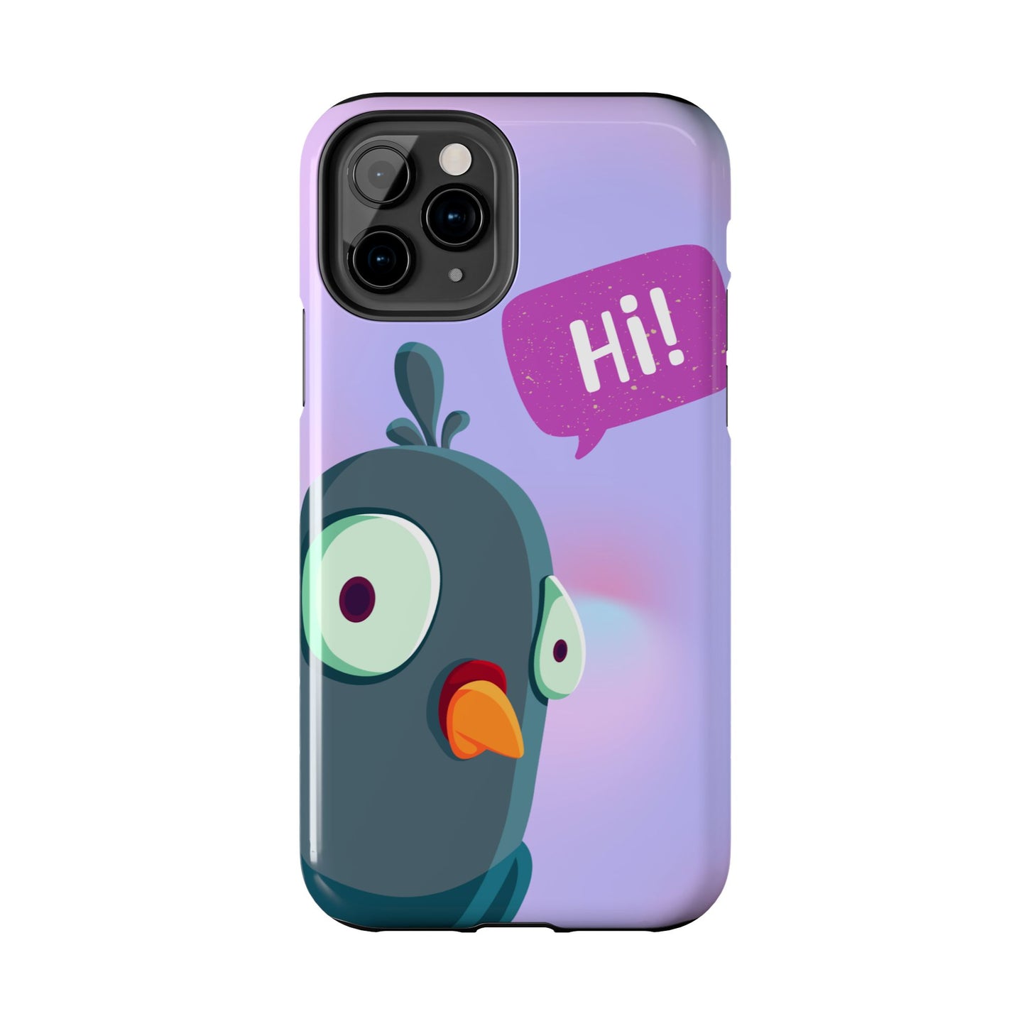 Colorful Cartoon Bird Tough Phone Case - Say Hi!