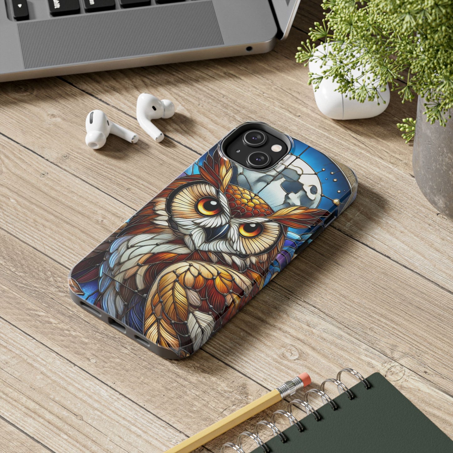 IPhone Case - Owl Stained Glass Design - Durable Protection