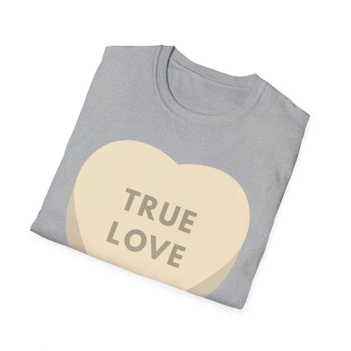 Couples Heart Graphic Unisex Softstyle T-Shirt - 'True Love' Design