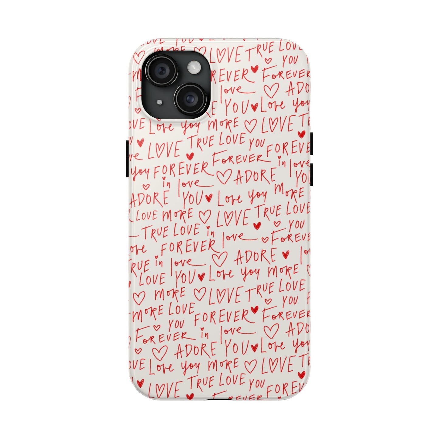 Love Hearts Tough Case for iPhone, Cute Heart Design, Adore You Case, True Love Protection