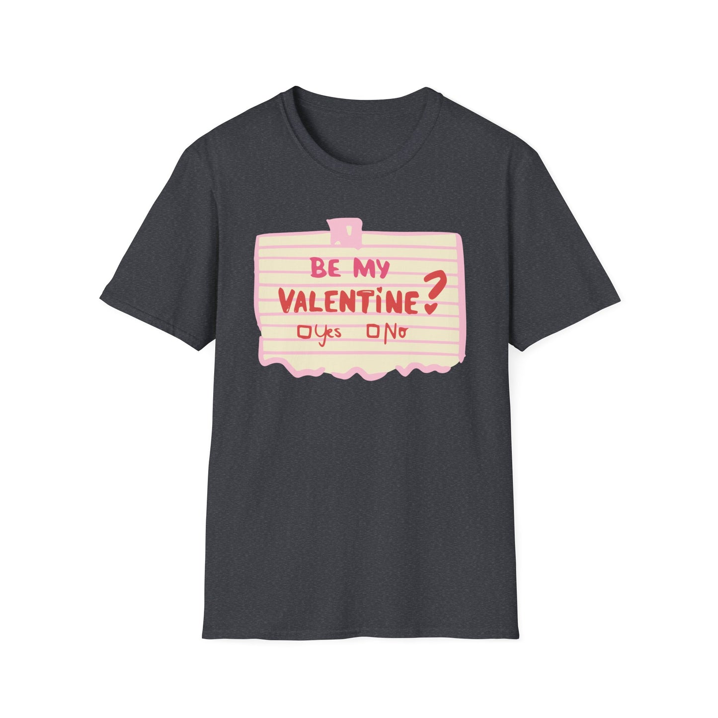 Couples Heart Graphic Unisex Softstyle T-Shirt - 'Yes or No' Design