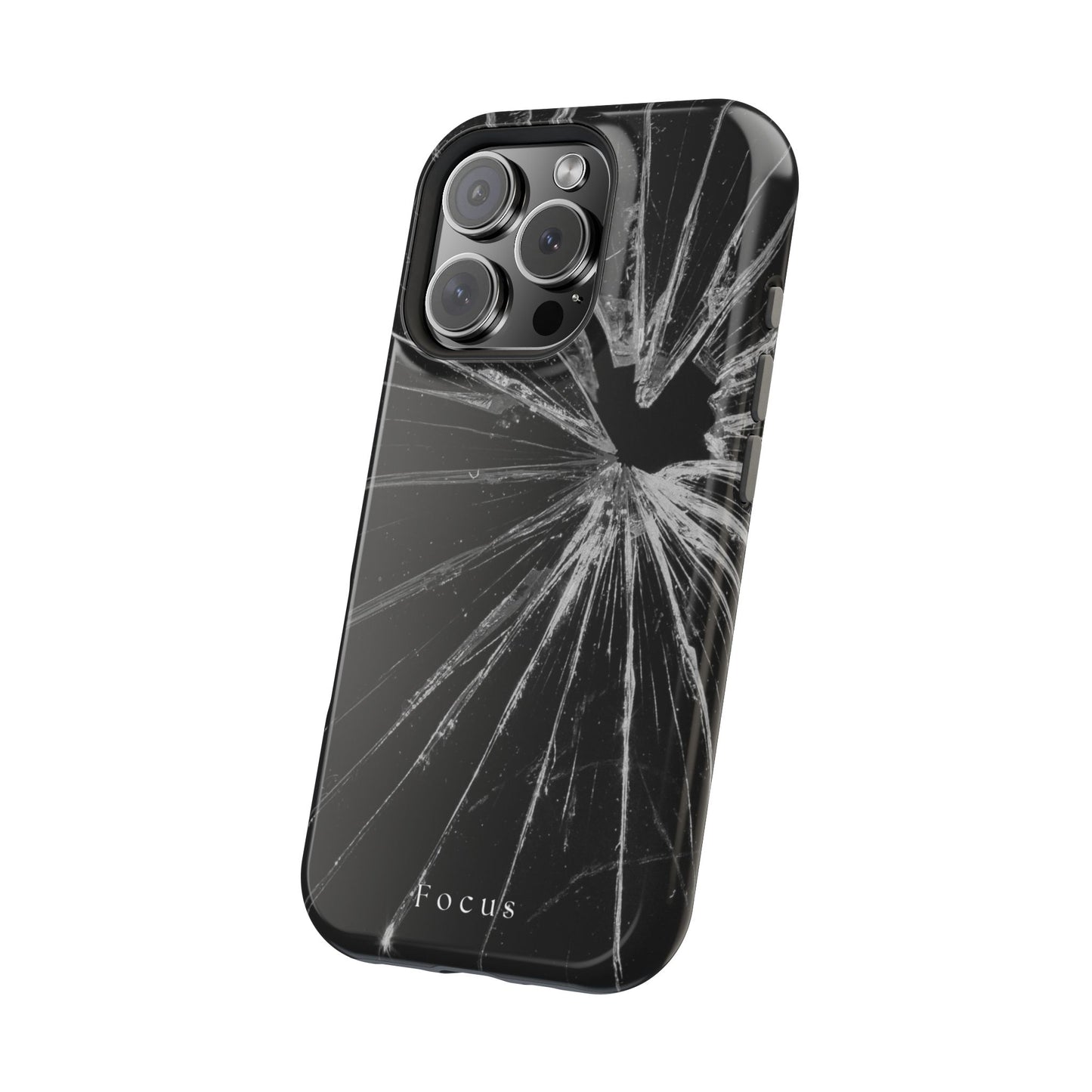 Durable Magnetic FOCUS Broken Glass Stylish Tough Case