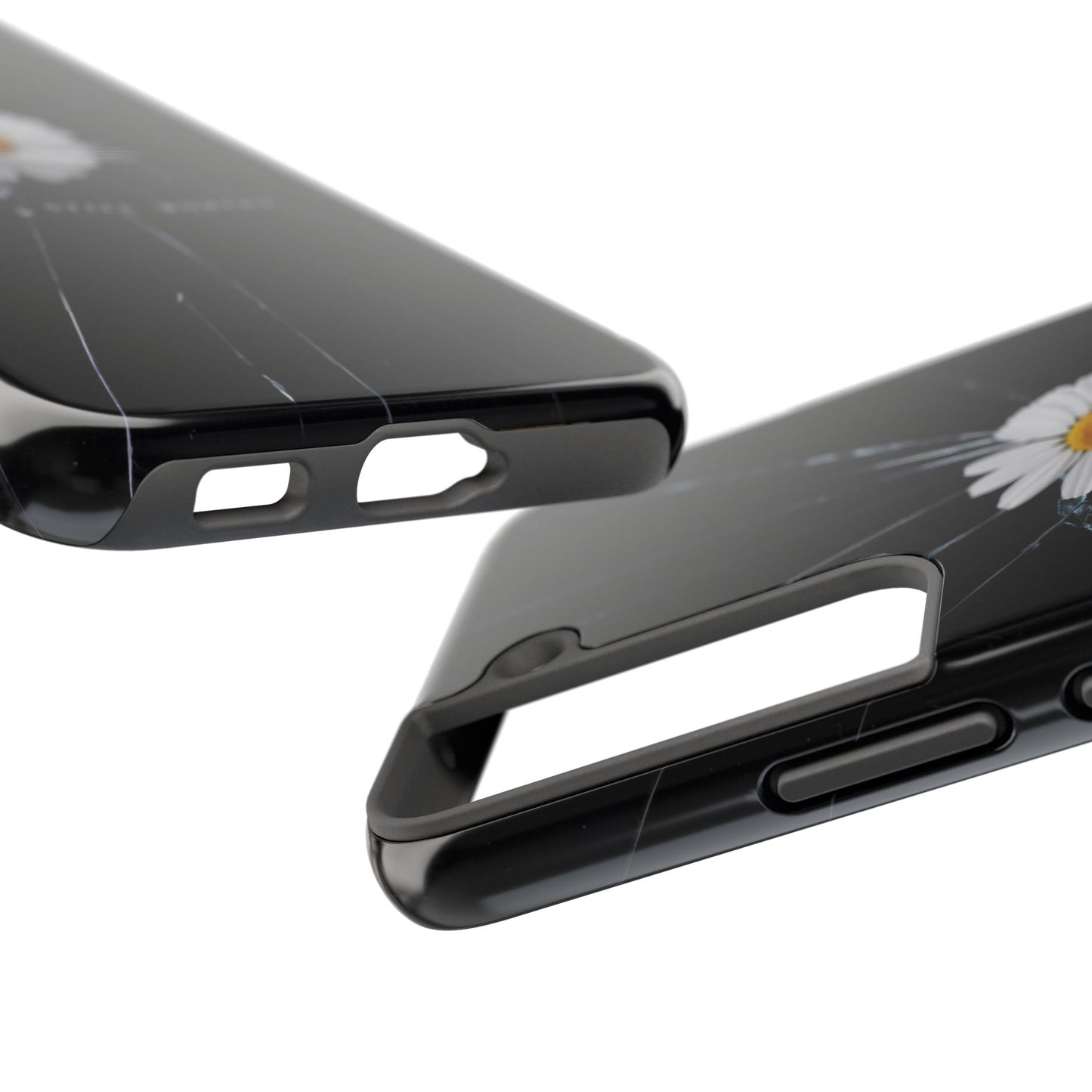Flawed But Still Worthy Phone Case - Tough Cases, Inspirational Gift, Floral Design, Self-Love