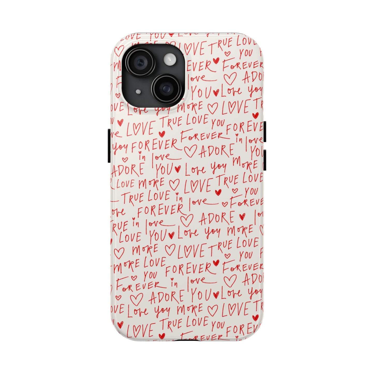 Love Hearts Tough Case for iPhone, Cute Heart Design, Adore You Case, True Love Protection