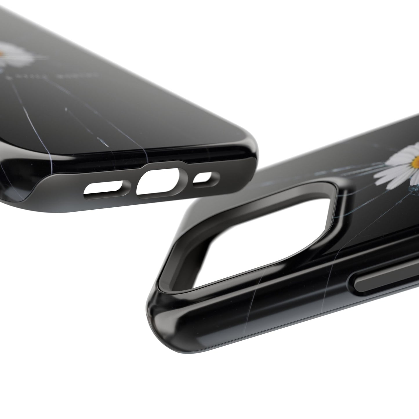 Flawed But Still Worthy Phone Case - Tough Cases, Inspirational Gift, Floral Design, Self-Love