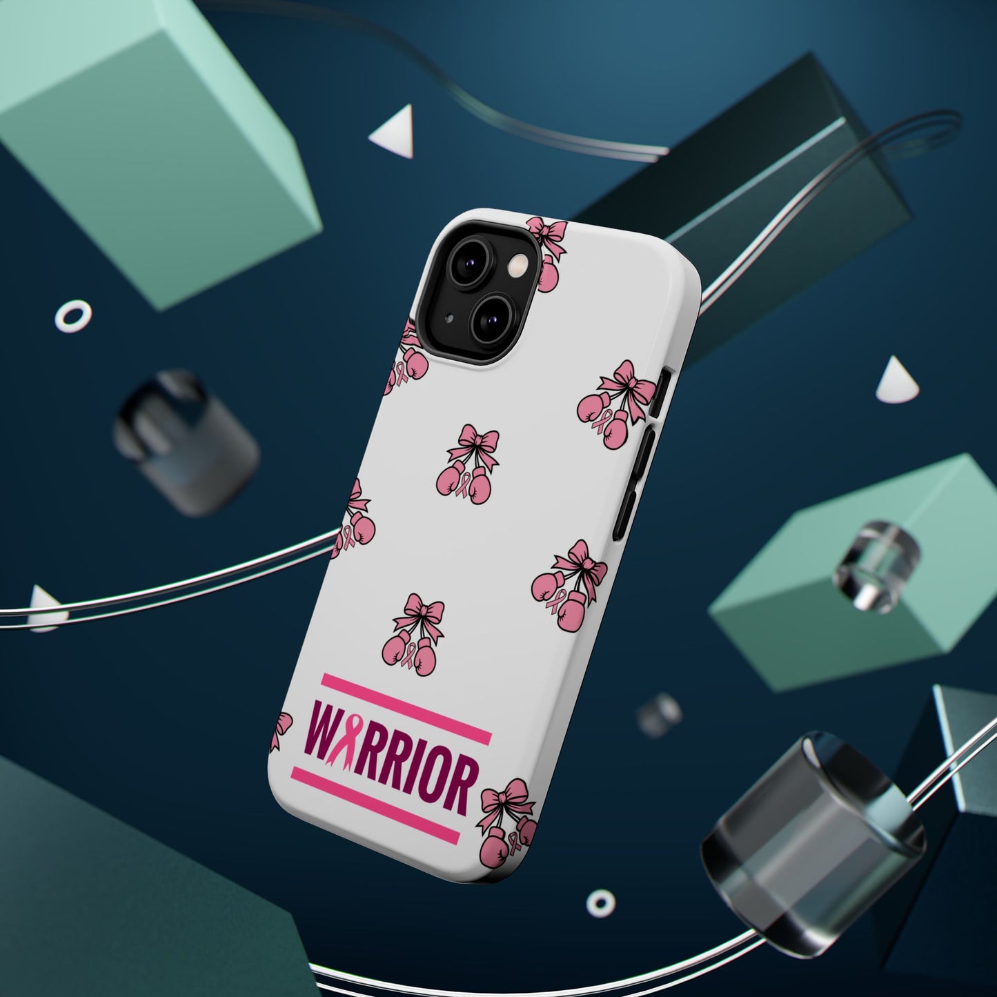 Warrior Bow Pink Magnetic Phone Case, Support Breast Cancer Awareness, Gift for Cancer Fighters for Iphone