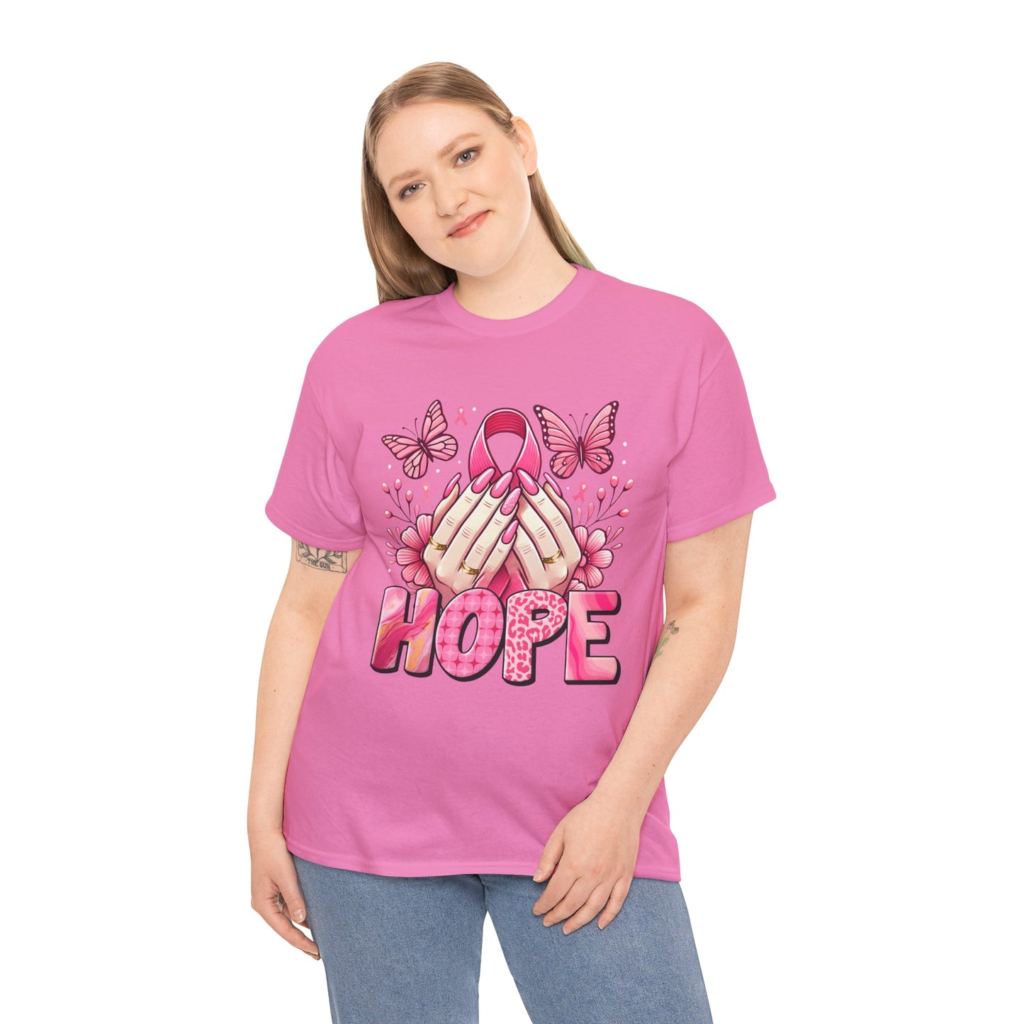 Hopeful Butterflies Unisex Heavy Cotton Tee